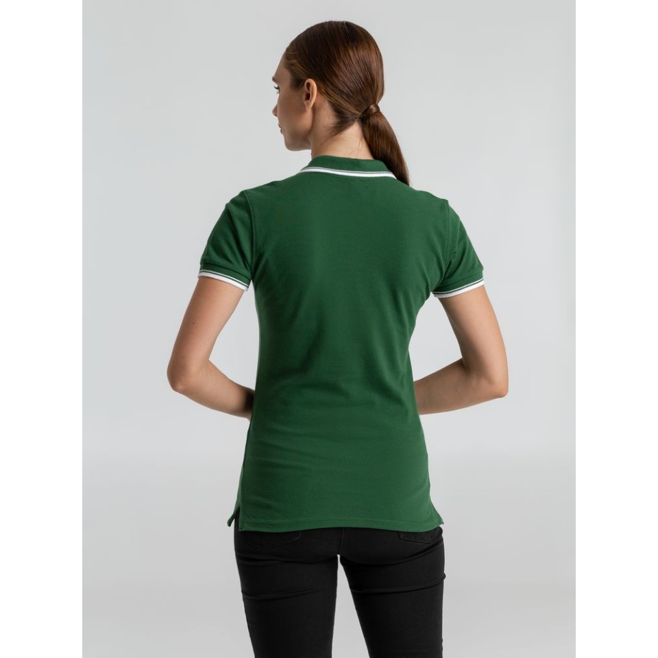 Рубашка поло женская Practice women 270 зеленая с белым, L
