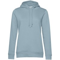 Толстовка с капюшоном женская BNC Inspire (Organic), серо-голубая, M
