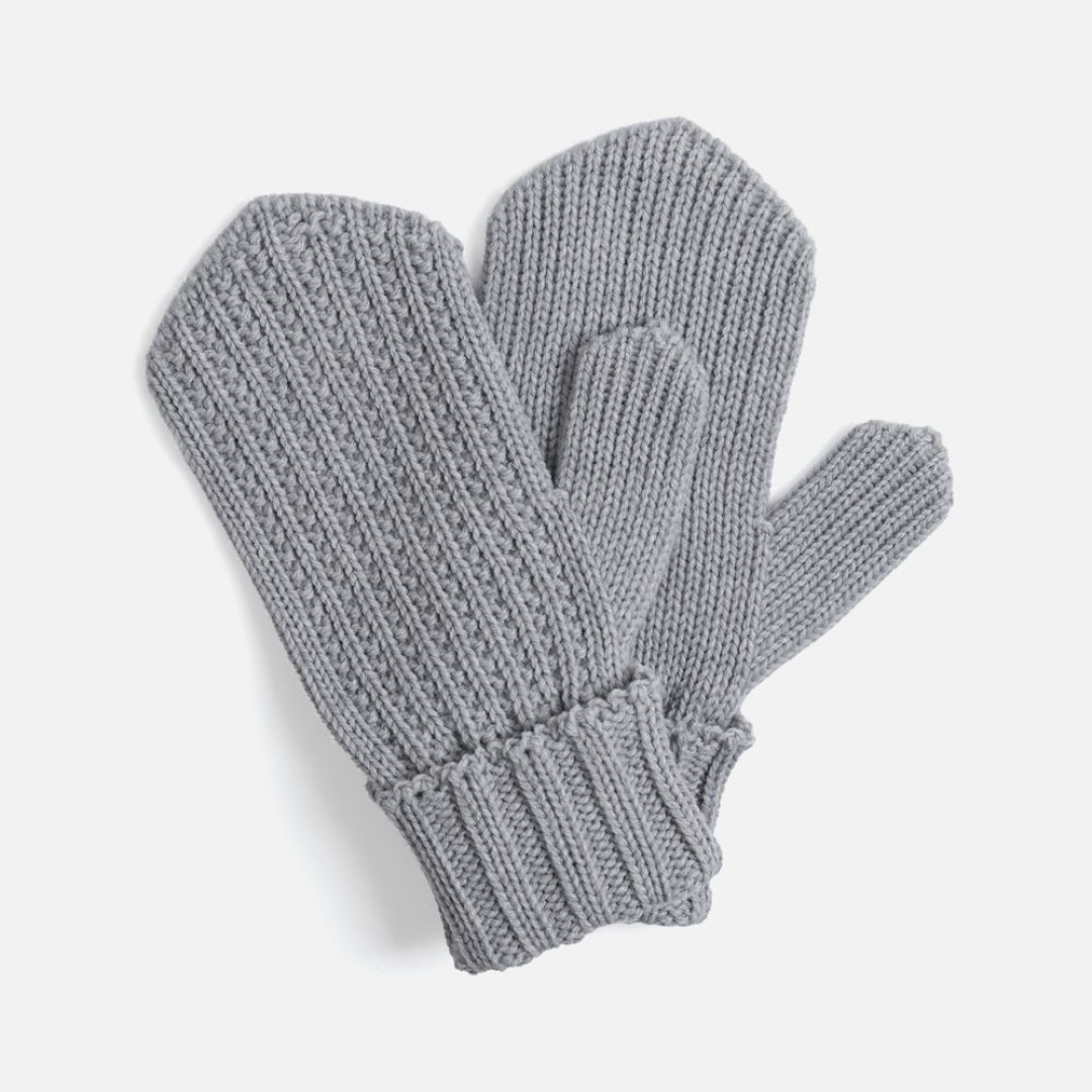 Варежки Nordkyn, светло-серый меланж, размер S/M