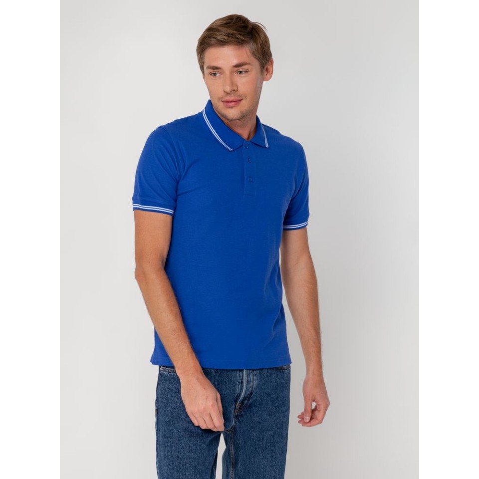 Рубашка поло Virma Stripes, ярко-синяя