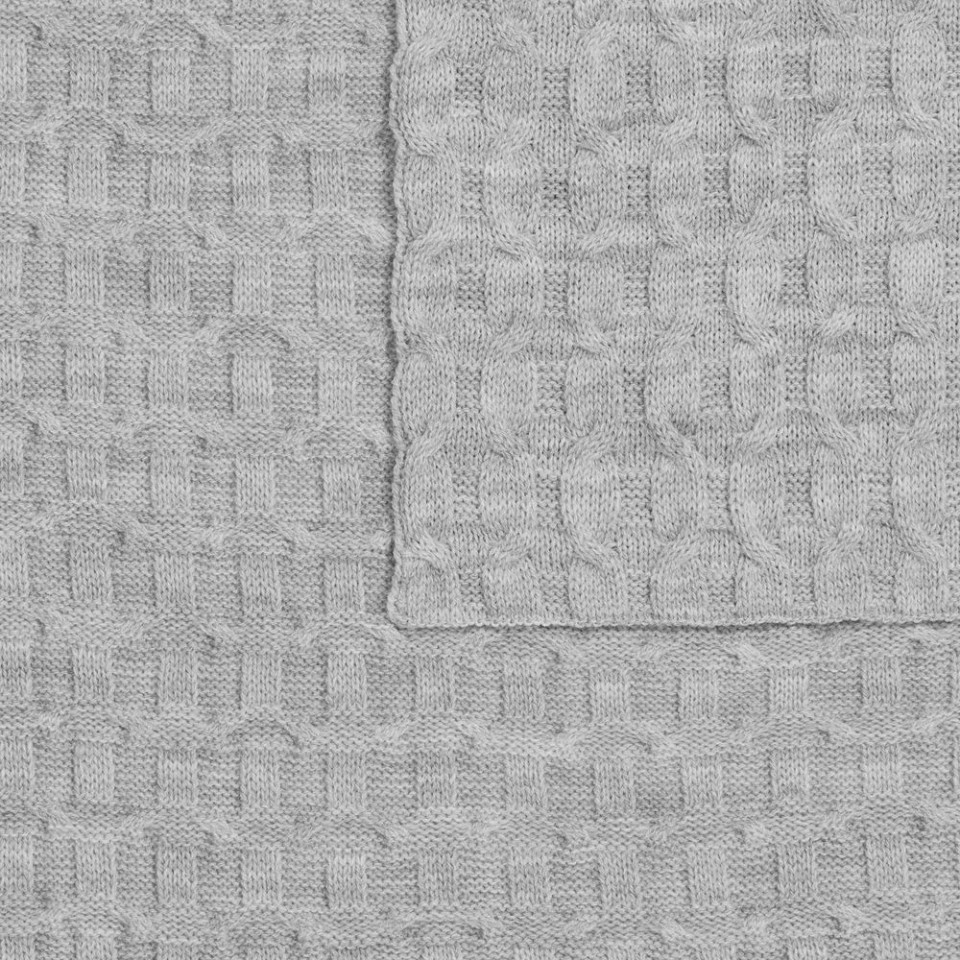 Плед Braidera, серебристо-серый меланж