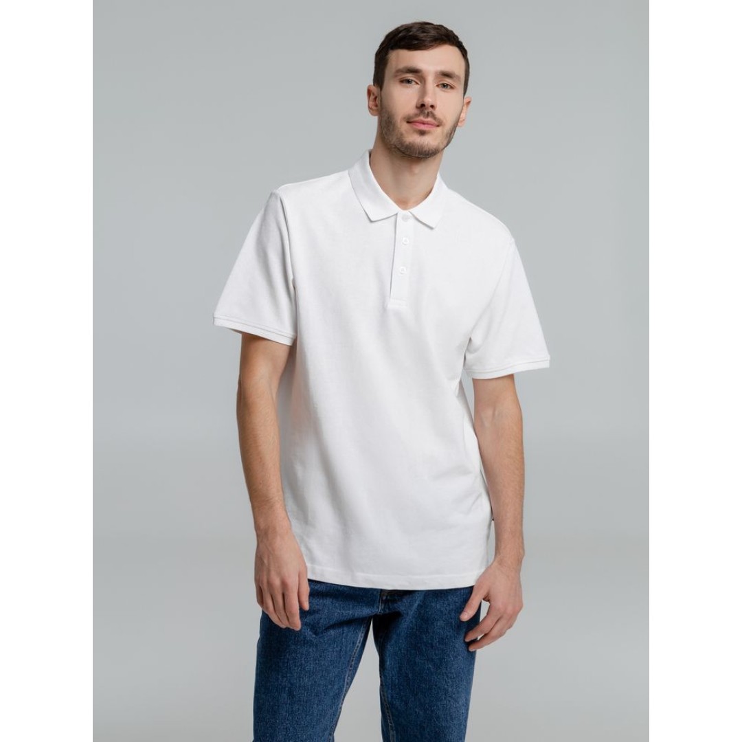 Рубашка поло мужская Neptune белая, S