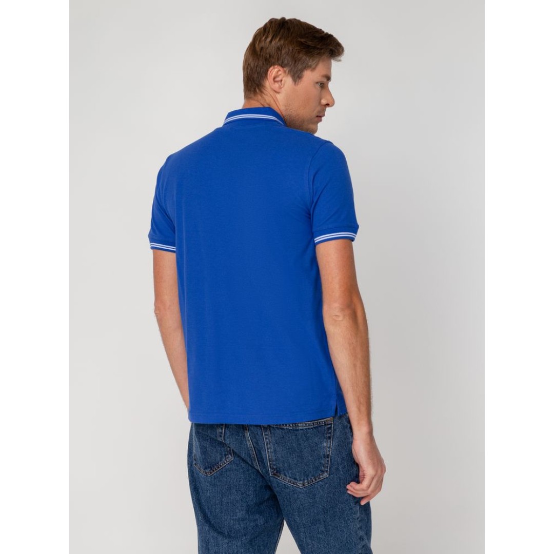 Рубашка поло Virma Stripes, ярко-синяя, L