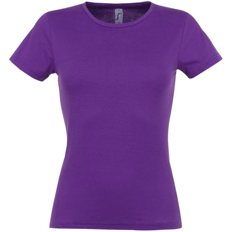 Футболка женская Miss 150 темно-фиолетовая, L