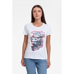 Футболка женская «Смотри вглубь», белая, XXL