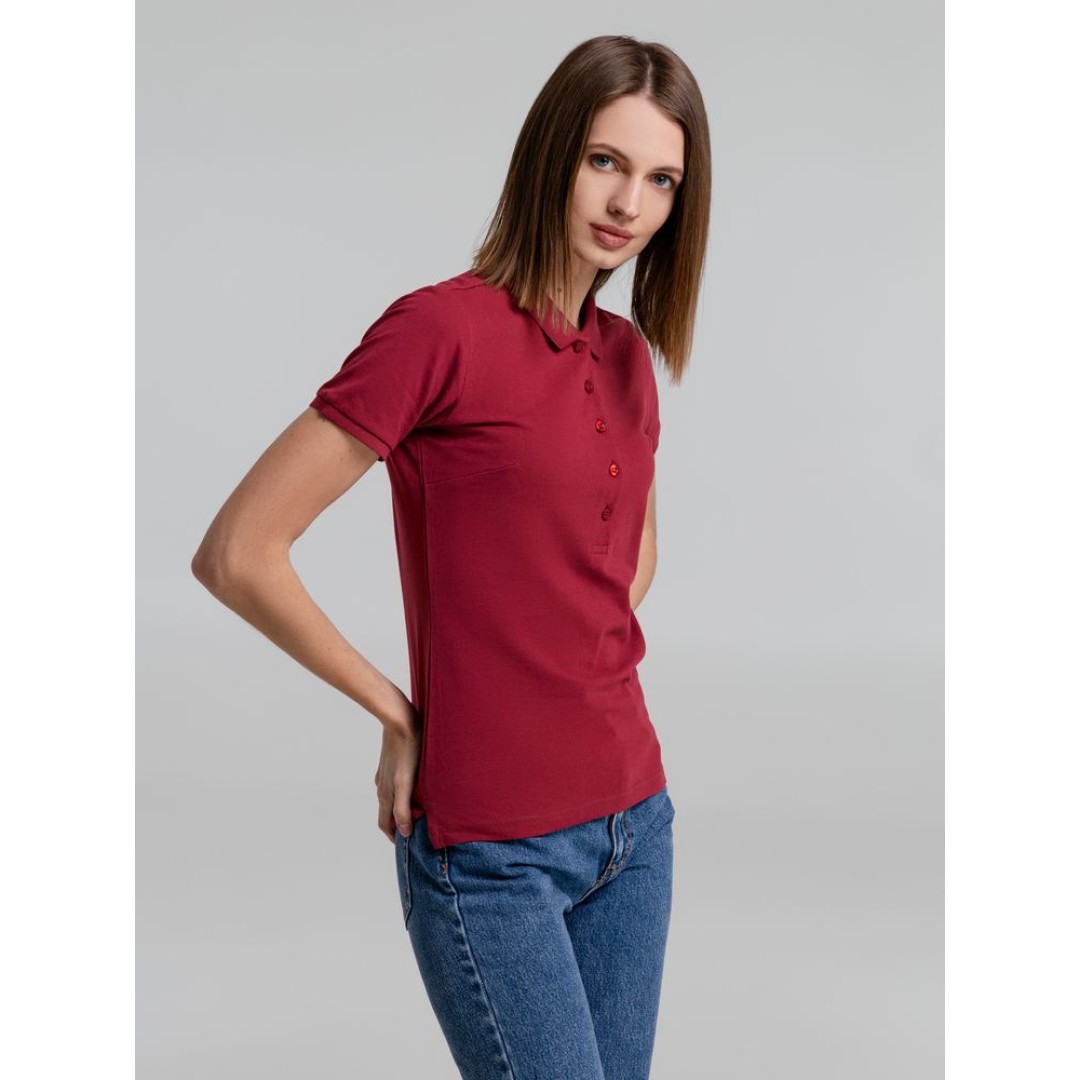 Рубашка поло женская Neptune вишнево-красная, S