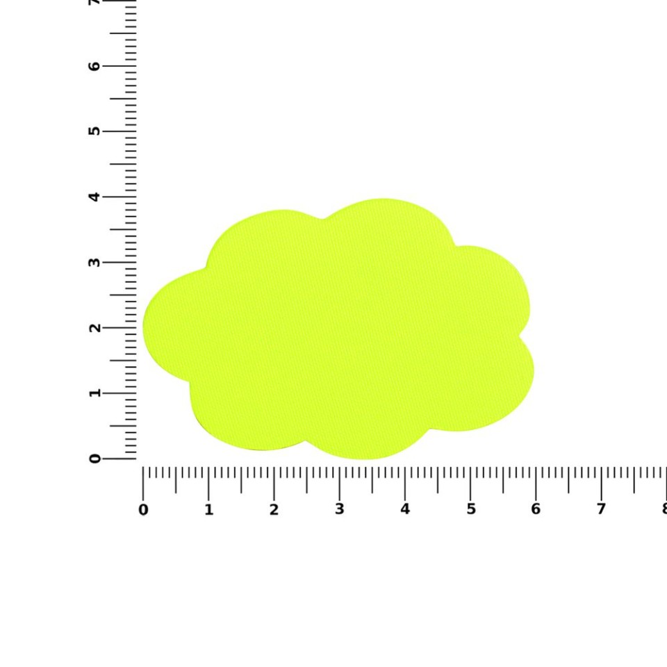 Наклейка тканевая Lunga Calum, L, желтый неон