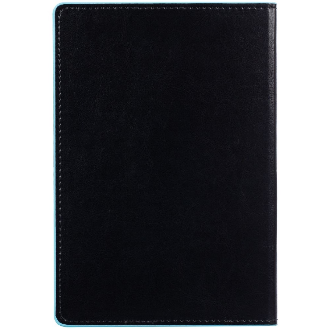 Ежедневник Alanis, недатированный, черный с голубым