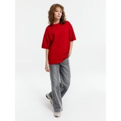 Джемпер с коротким рукавом Siluetti Volumica, красный, размер XS/S