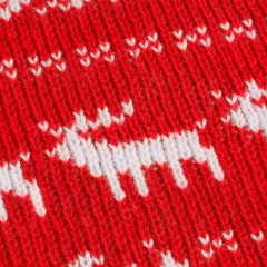 Плед Holidale, красный с молочным