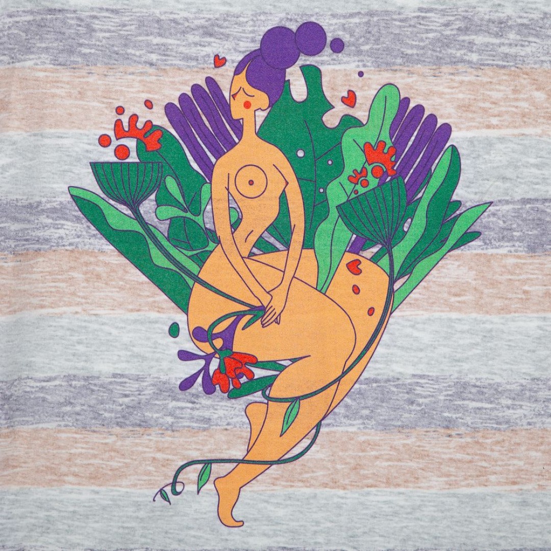 Футболка женская «Амазонка» двусторонняя, оранжевый/фиолетовый, XL