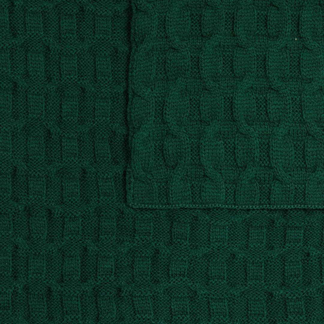 Плед Braidera, темно-зеленый (хвойный)