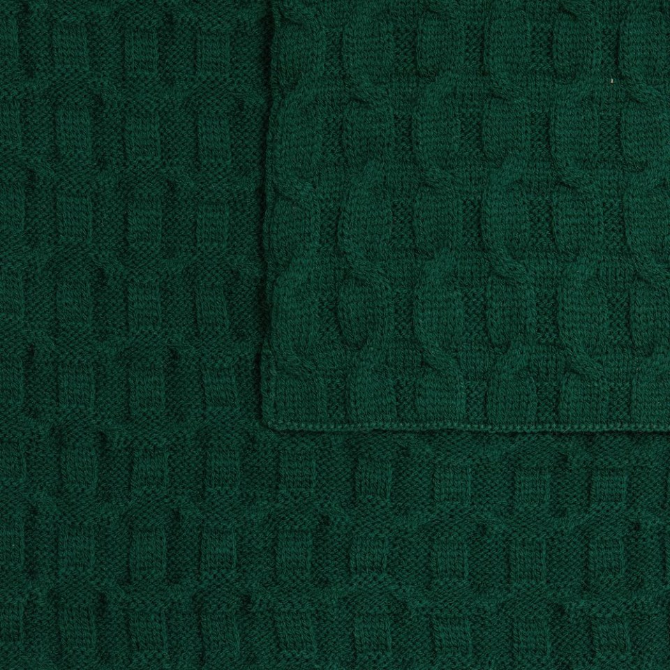 Плед Braidera, темно-зеленый (хвойный)