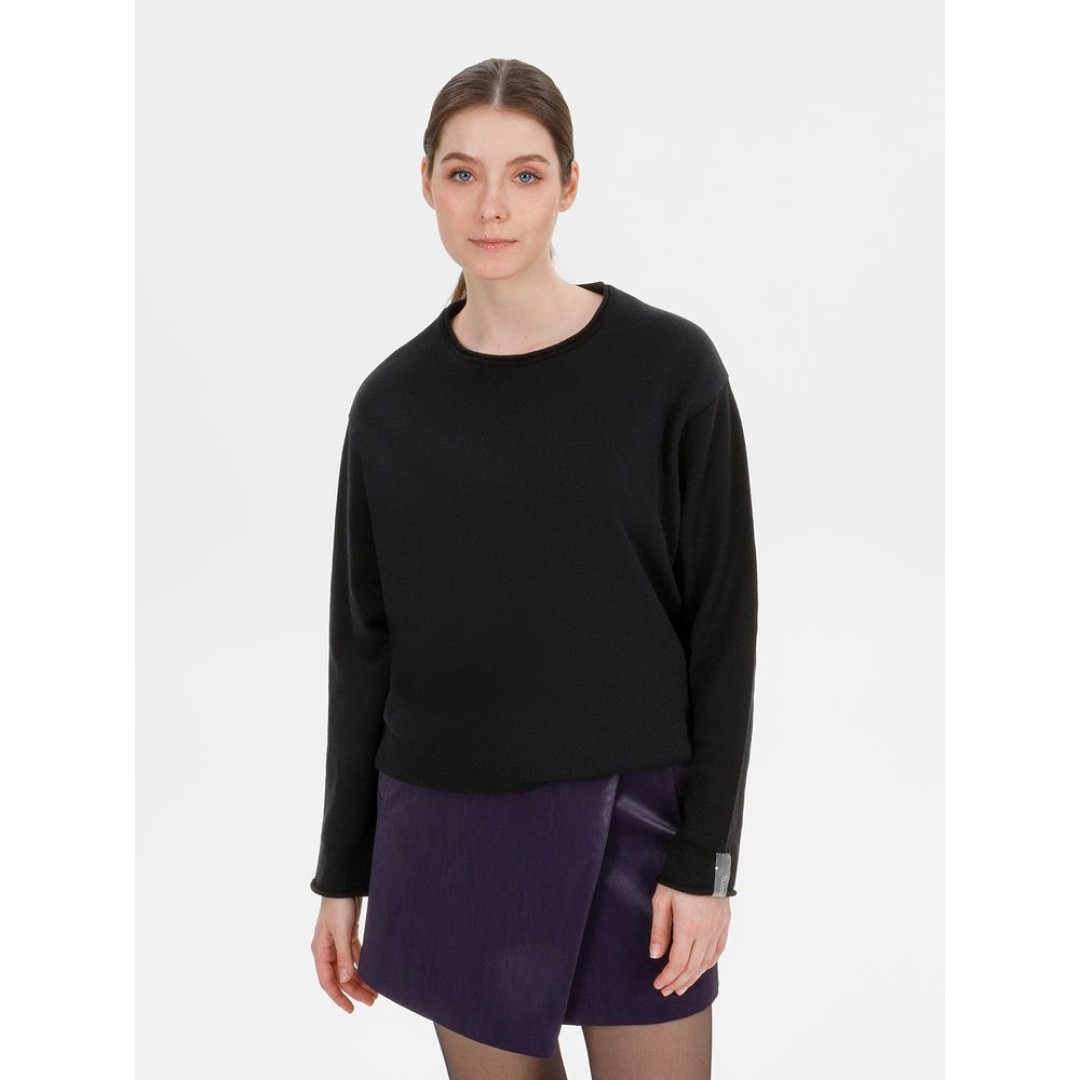 Лонгслив унисекс Siluetti Fuori, черный, размер S/M