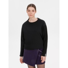 Лонгслив унисекс Siluetti Fuori, черный, размер S/M