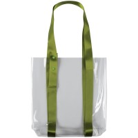 Шопер Clear Fest, прозрачный с зелеными ручками