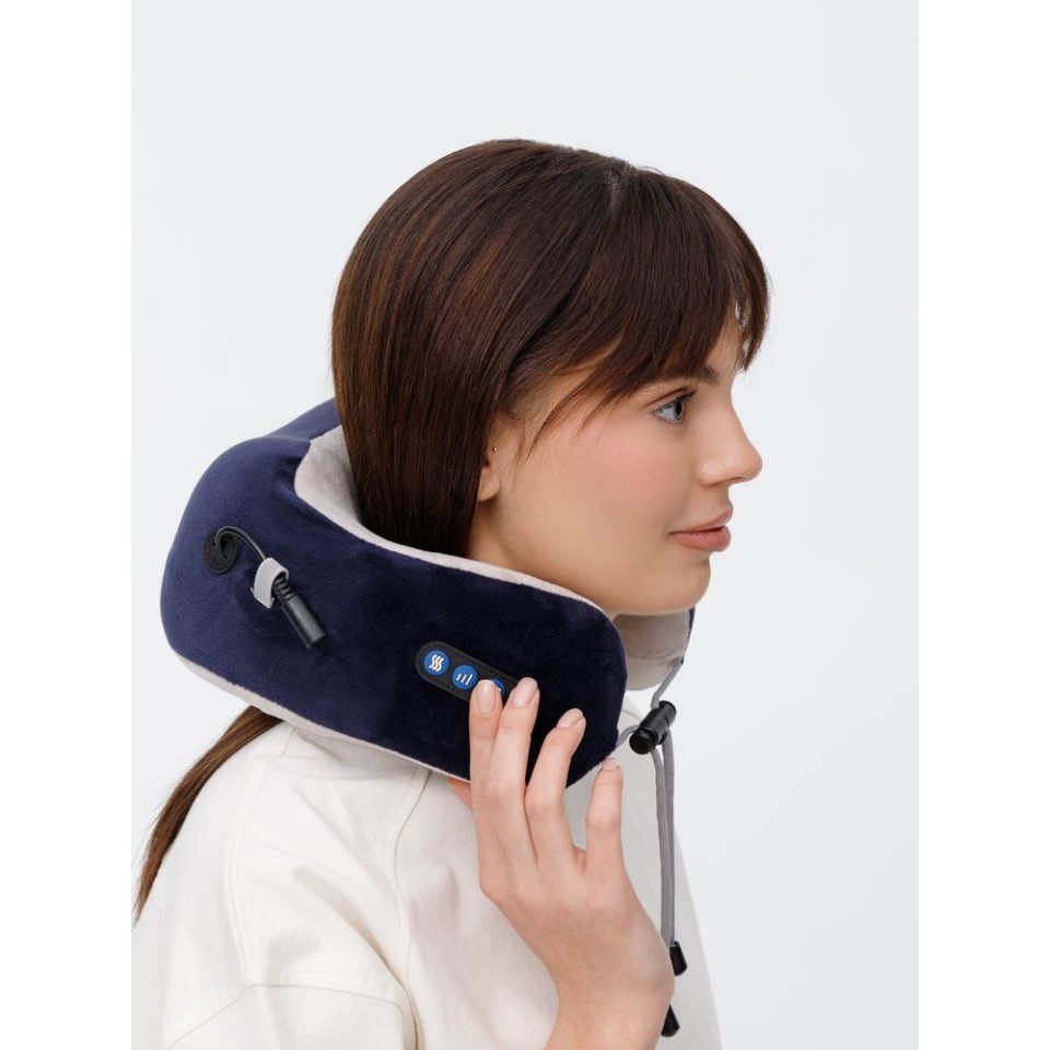 Дорожная подушка-массажер inRelax, синяя