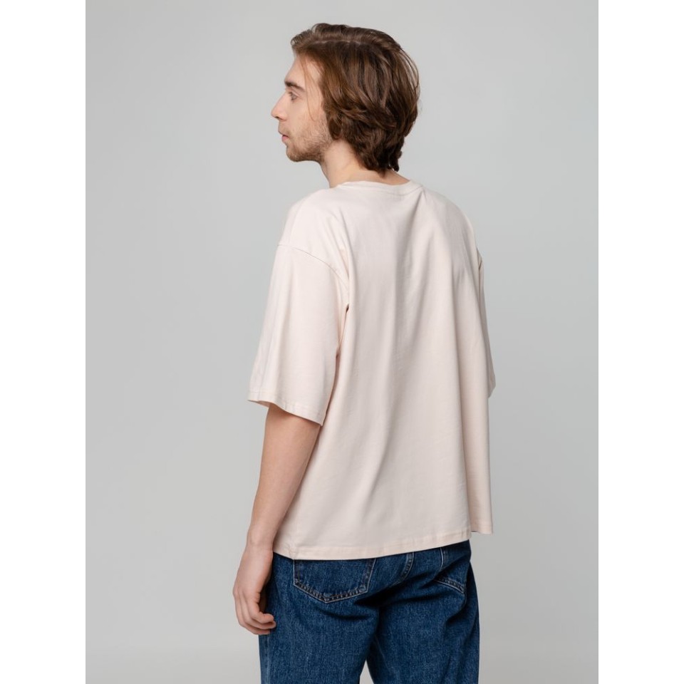 Футболка унисекс оверсайз Street Vibes, бежевая, размер XL/XXL