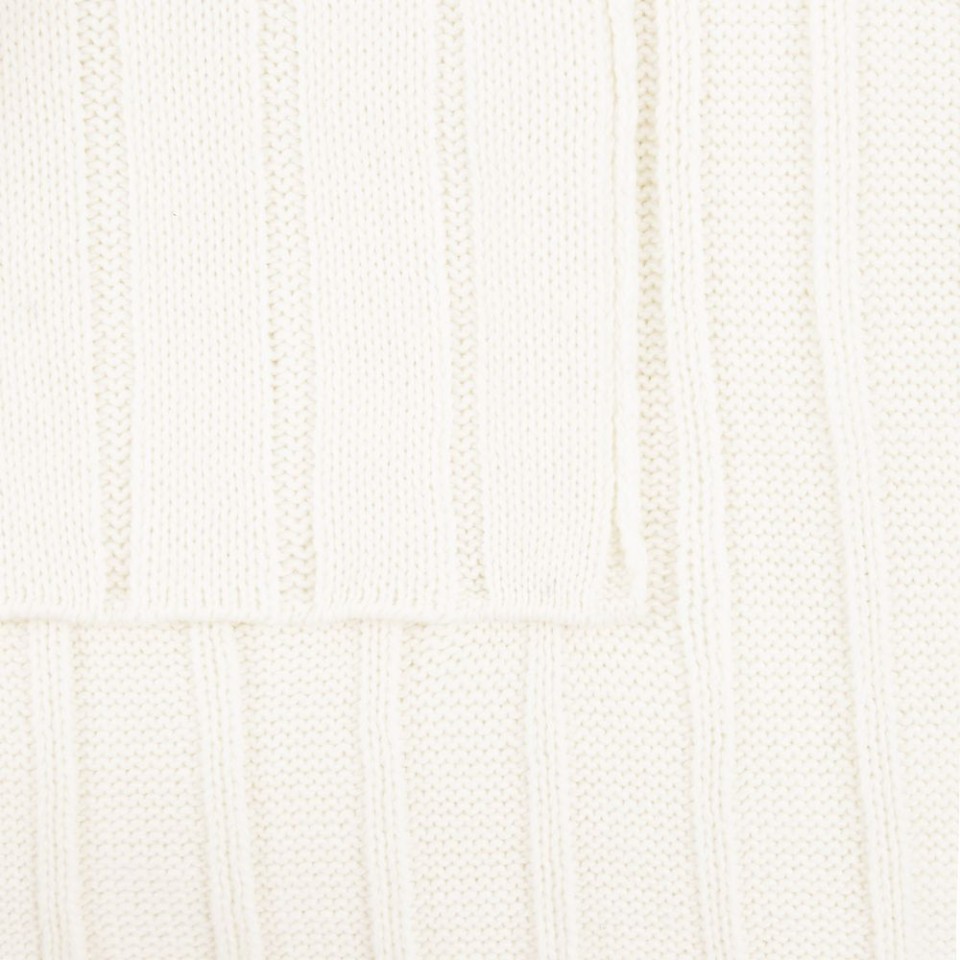 Плед Tressa, белый (молочный)