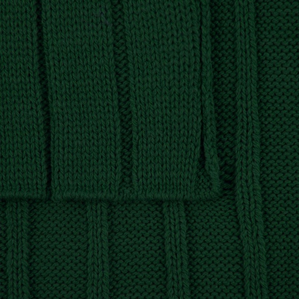 Плед Tressa, темно-зеленый