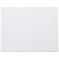 Карман для бейджа Lucid, горизонтальный, из фактурного ПВХ