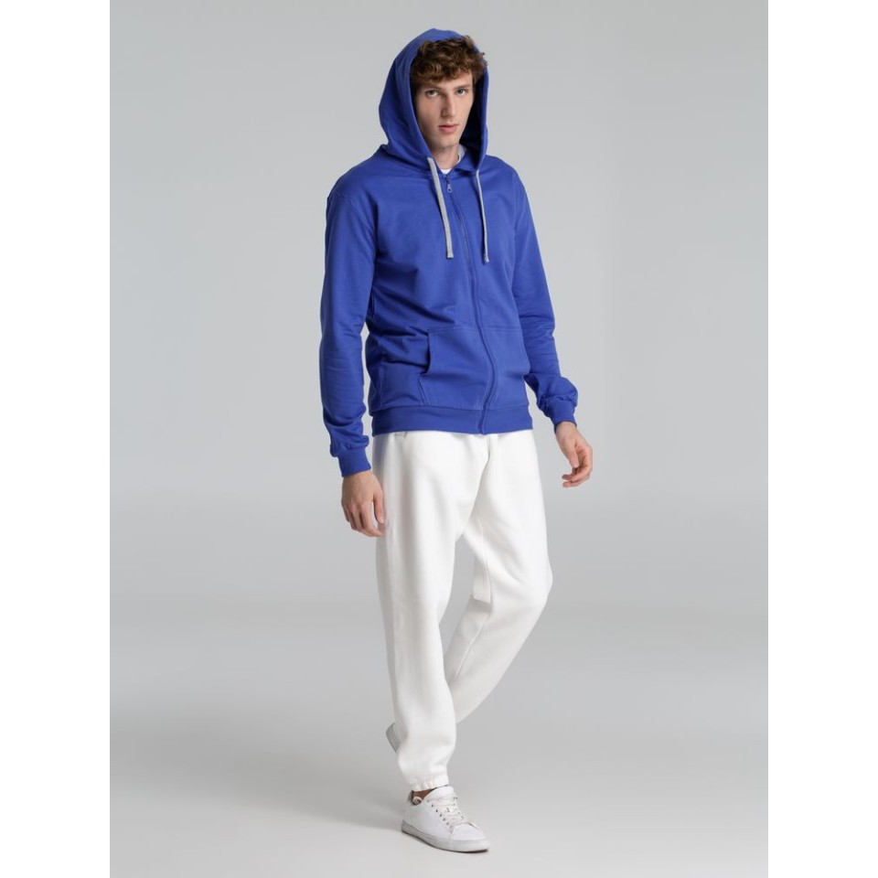 Толстовка на молнии с капюшоном Unit Siverga , ярко-синяя