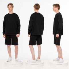 Свитшот унисекс S2, черный, размер XS/S