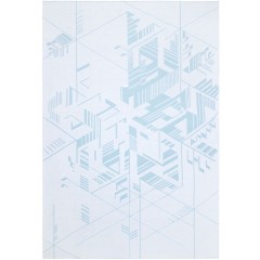 Плед Winterflake, бело-голубой с люрексом