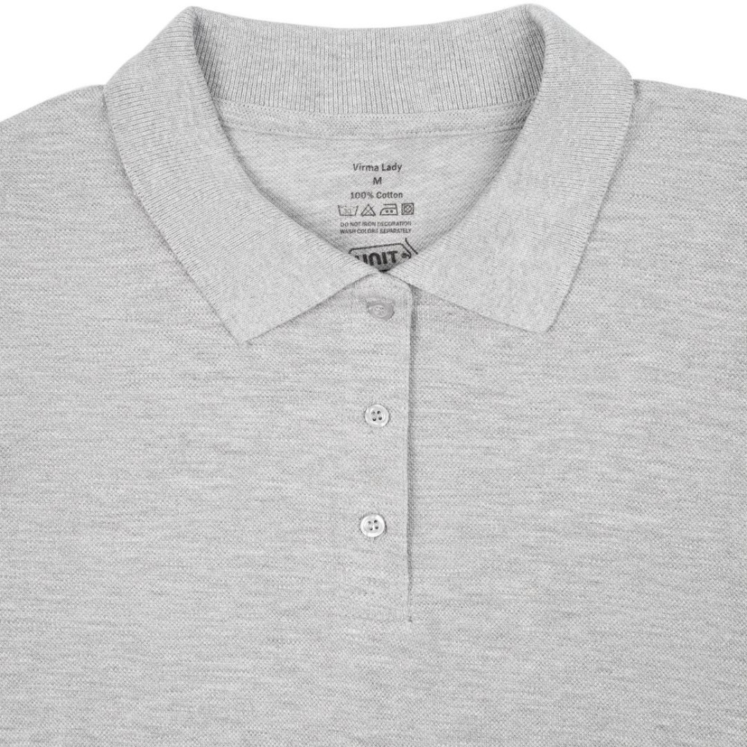 Рубашка поло женская Virma lady, серый меланж, S