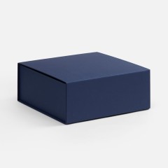 Коробка складная Quadra Fold, темно-синяя