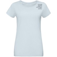 Футболка женская «Женщина хорошеет», голубая, S