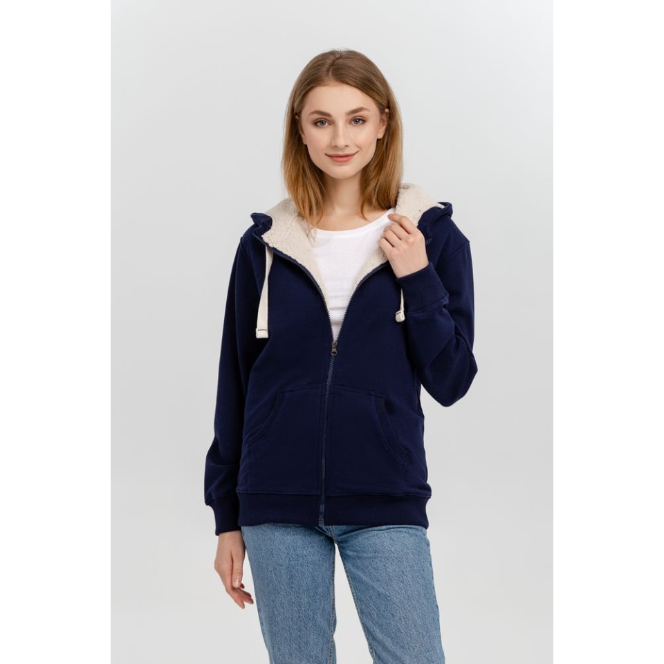 Толстовка на молнии Kulonga Sherpa, темно-синяя, S