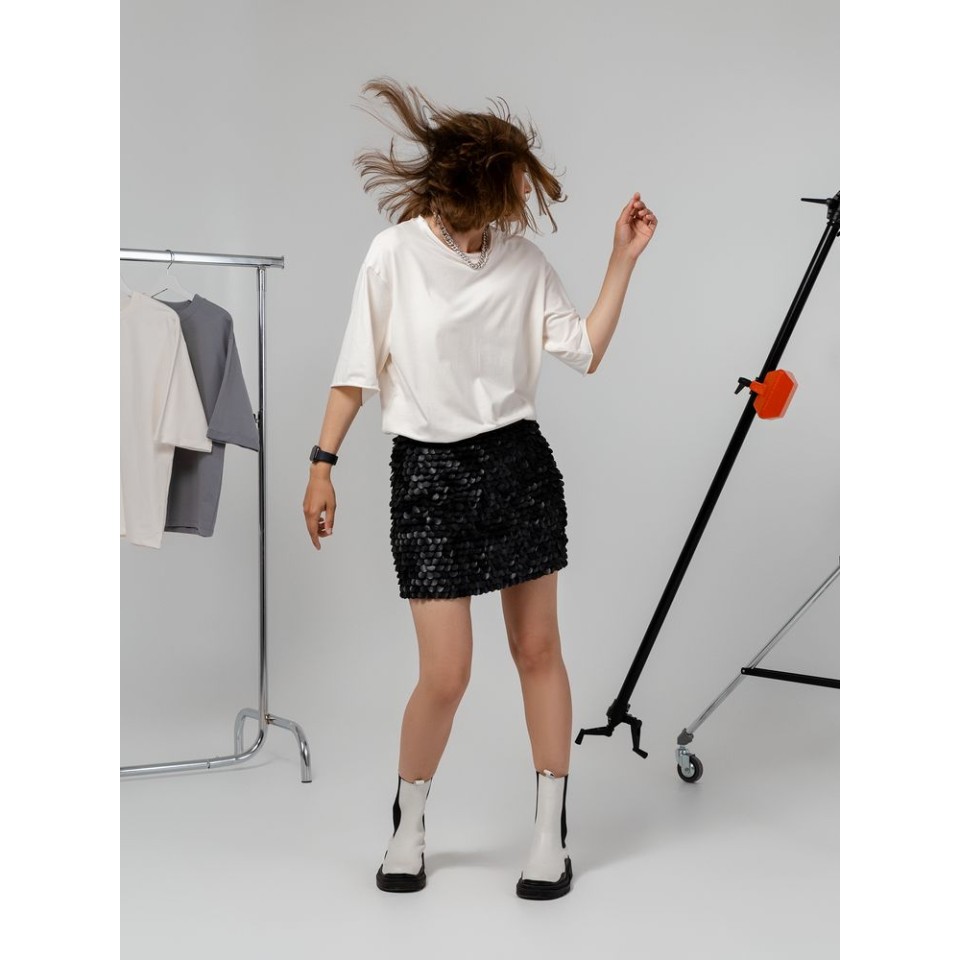 Футболка оверсайз Vozduh 2.0, кремовая, размер XS/S