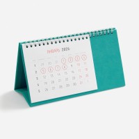 Календарь настольный Brand, бирюзовый