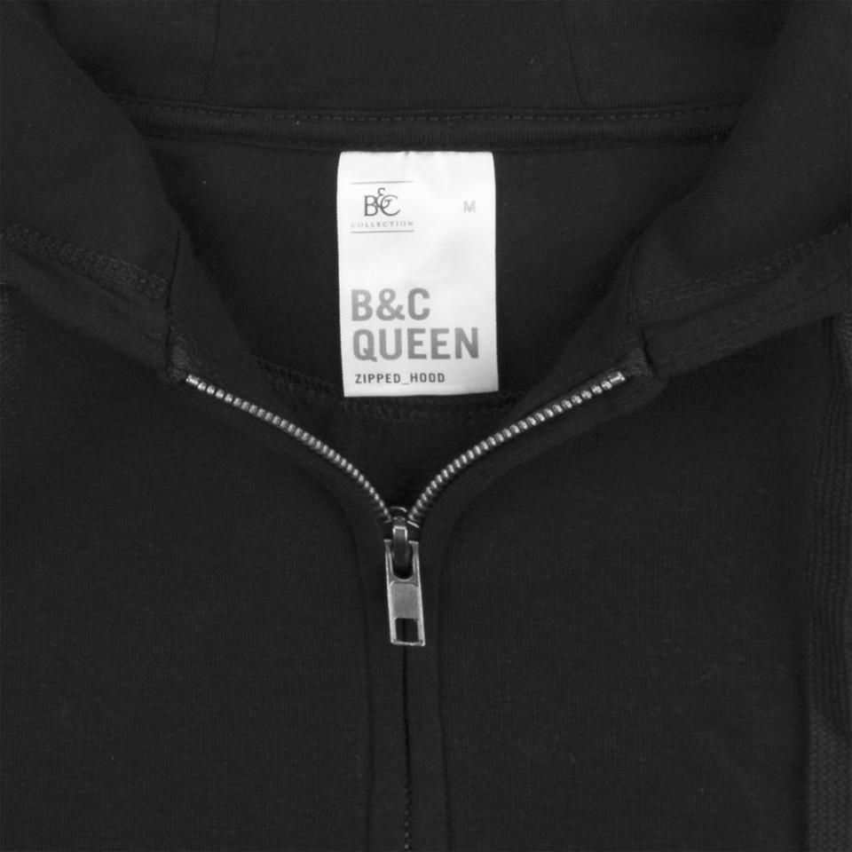 Толстовка на молнии с капюшоном женская Queen, темно-синяя, 3XL