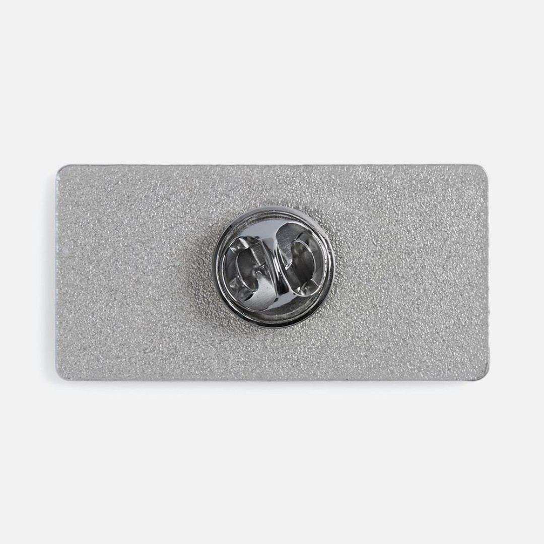 Значок Sanga Matto, серебристый глянцевый