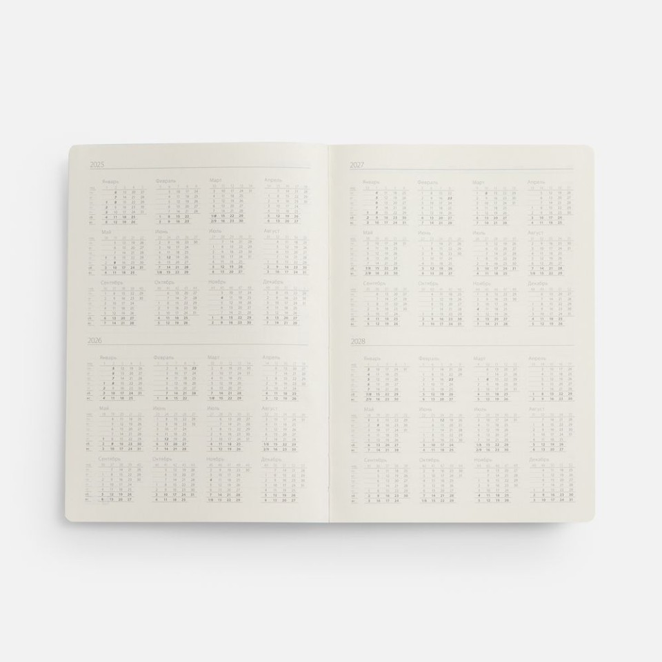 Ежедневник Flexpen Black, недатированный, черный с бирюзовым