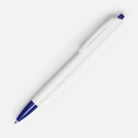 Ручка шариковая Tick, белая с синим