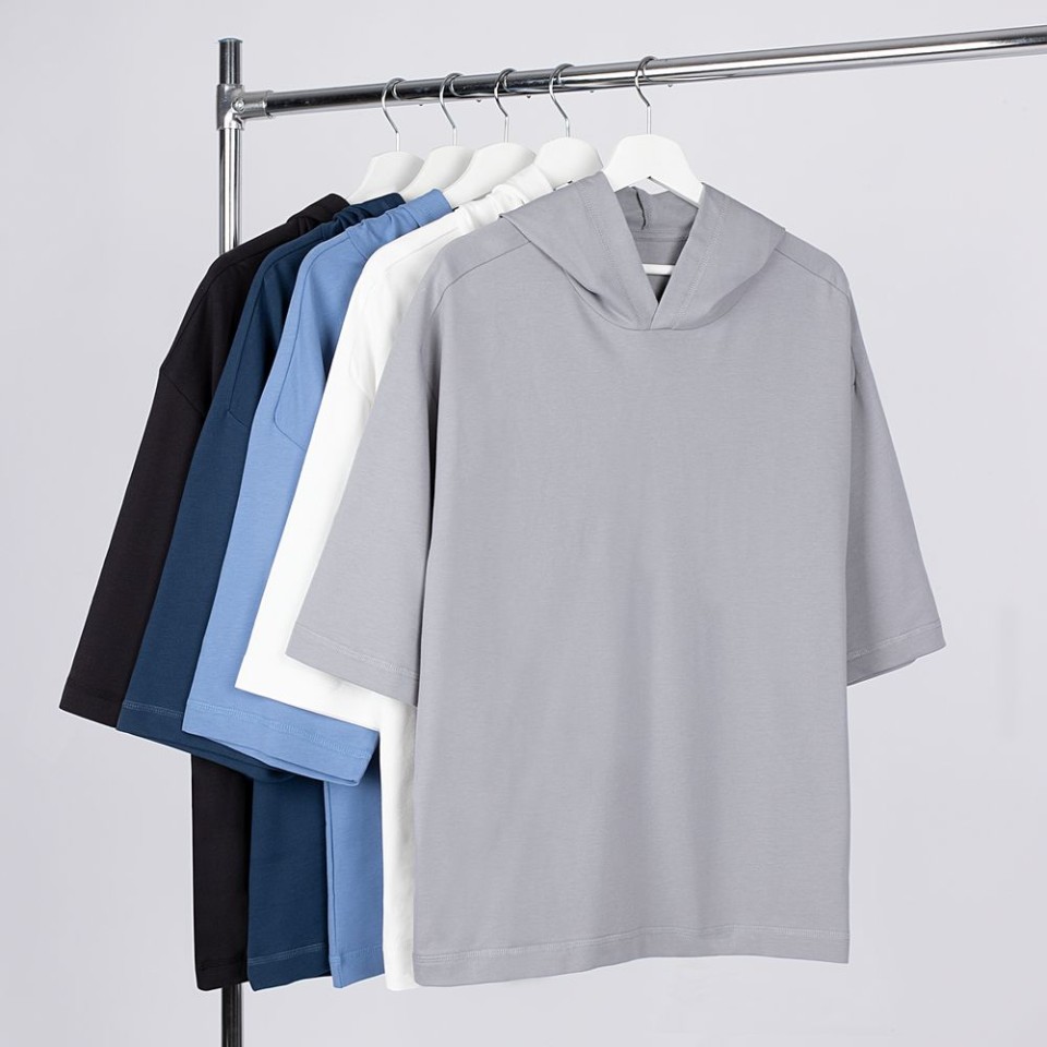 Футболка оверсайз унисекс с капюшоном Neofit, черная, размер XS/S