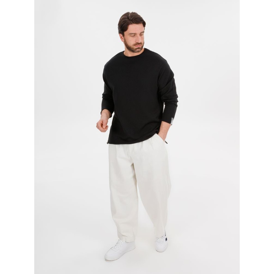 Лонгслив унисекс Siluetti Fuori, черный, размер S/M