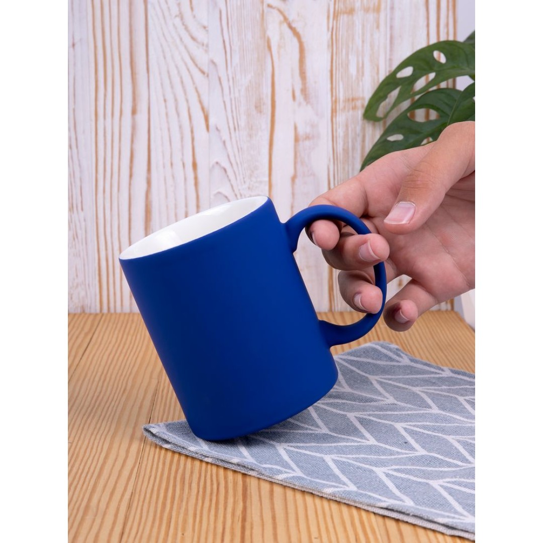 Кружка Promo Soft с покрытием софт-тач, синяя