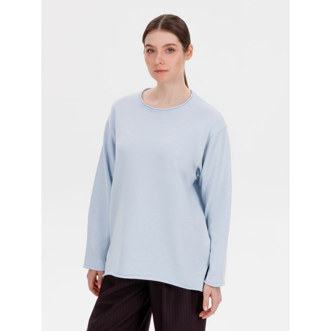 Лонгслив унисекс Siluetti Fuori, светло-голубой, размер S/M