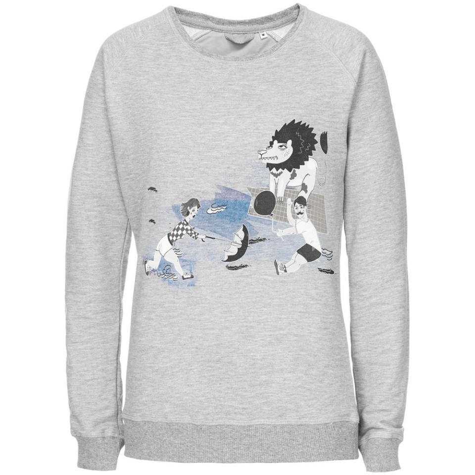 Свитшот женский «Не вы ли были у Невы», серый меланж, S