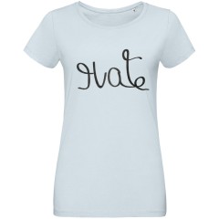 Футболка женская Hate-Love, голубая, S