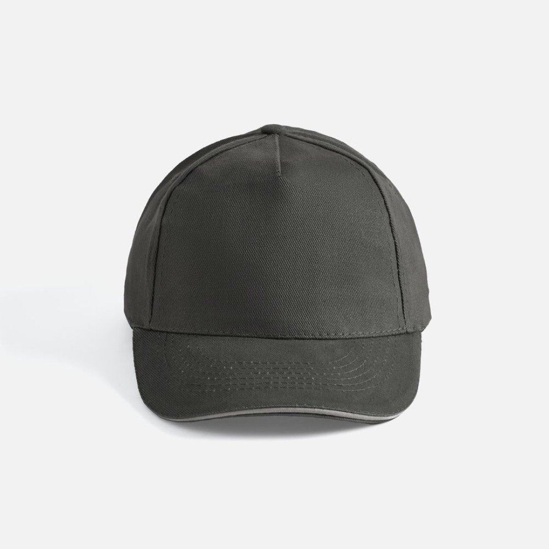 Бейсболка Long Beach, темно-серая со светло-серым