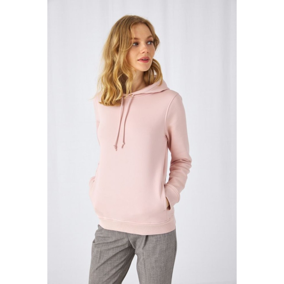 Толстовка с капюшоном женская BNC Inspire (Organic), коричневая (мокко), L