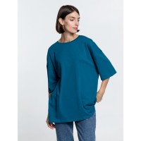 Футболка унисекс оверсайз Crosstown, бирюзовая (морская волна), размер XL