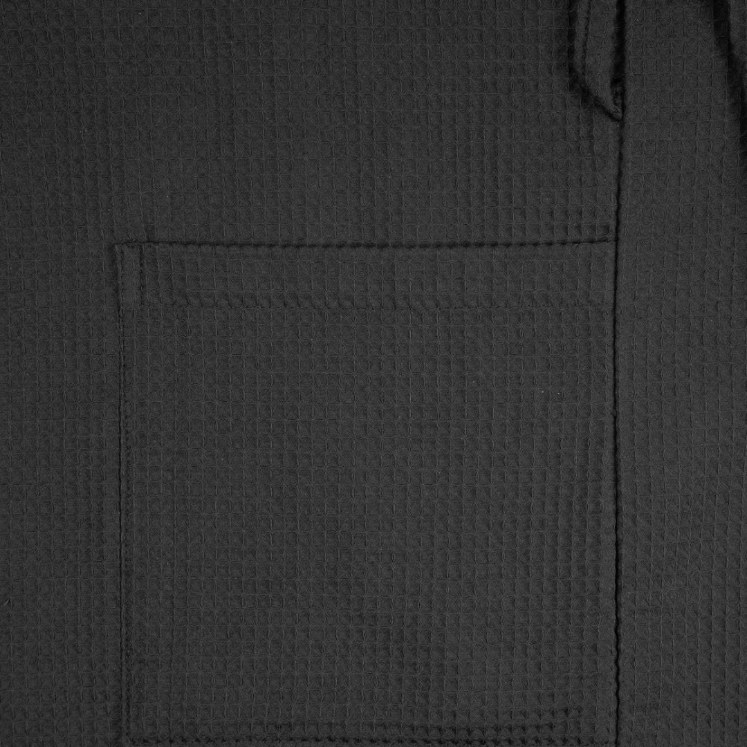 Халат вафельный Kimono, черный, размер M/L