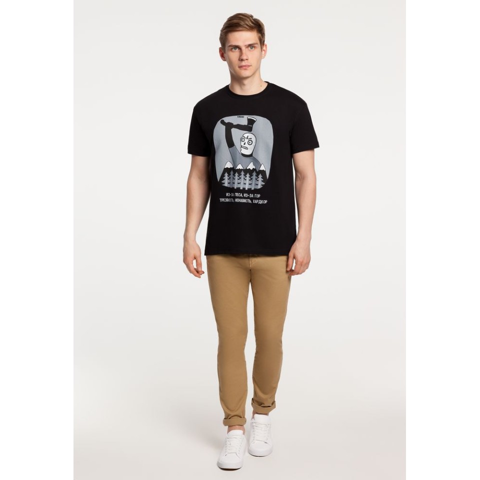 Футболка «Хардкор», черная, S