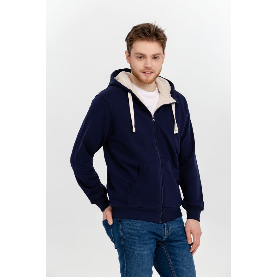 Толстовка на молнии Kulonga Sherpa, темно-синяя, S